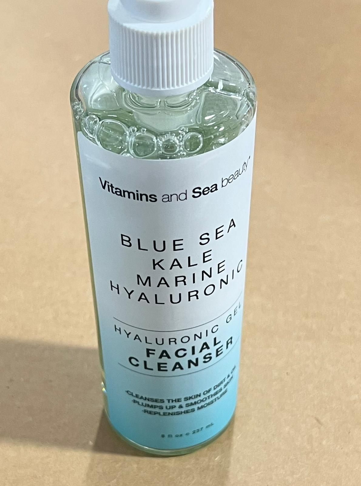 Vitamins and Sea Beauty Blue Sea Kale and Marine Hyaluronic Gel Facial Cleanser, 8 OZ - Bellso
